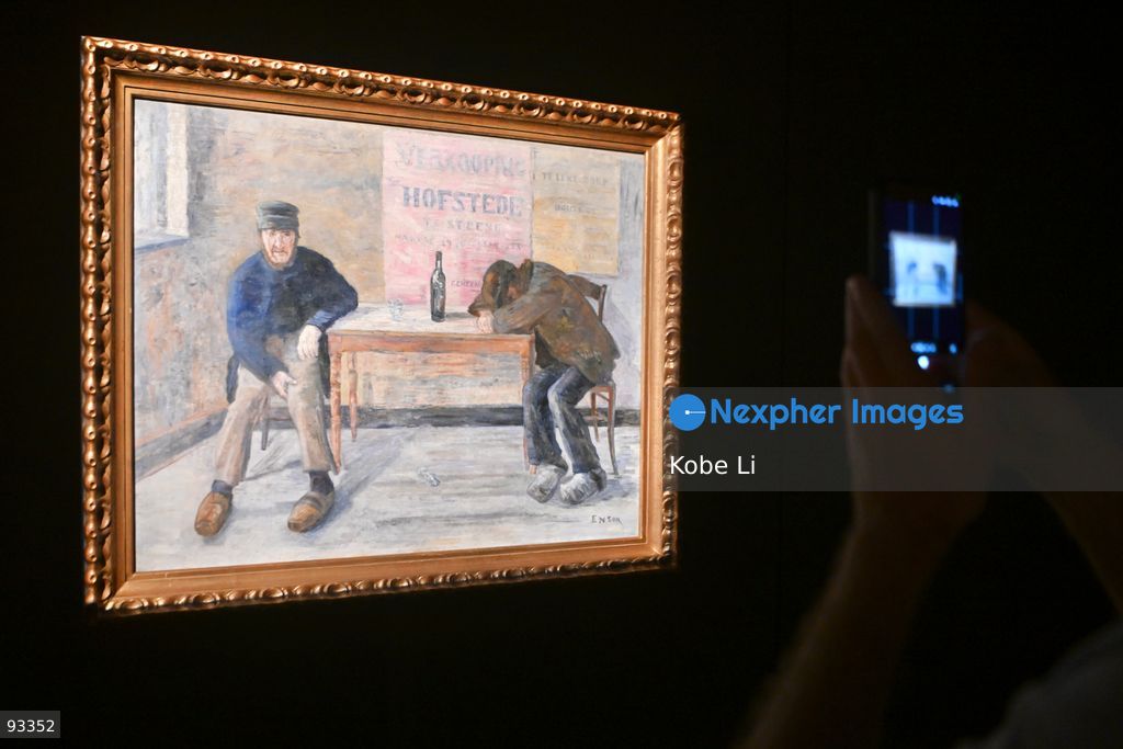The Drunkards of James Ensor displaying at Sotheby’s exhibition "PSYCHO: Identity Alienation Shadow Duality" on September 17, 2026 in Hong Kong. (Photo by Kobe Li/Nexpher Images)