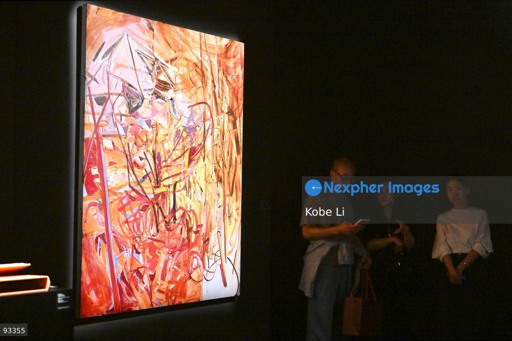 In Hot Water of Jadé Fadojutimi displaying at Sotheby’s exhibition "PSYCHO: Identity Alienation Shadow Duality" on September 17, 2026 in Hong Kong. (Photo by Kobe Li/Nexpher Images)