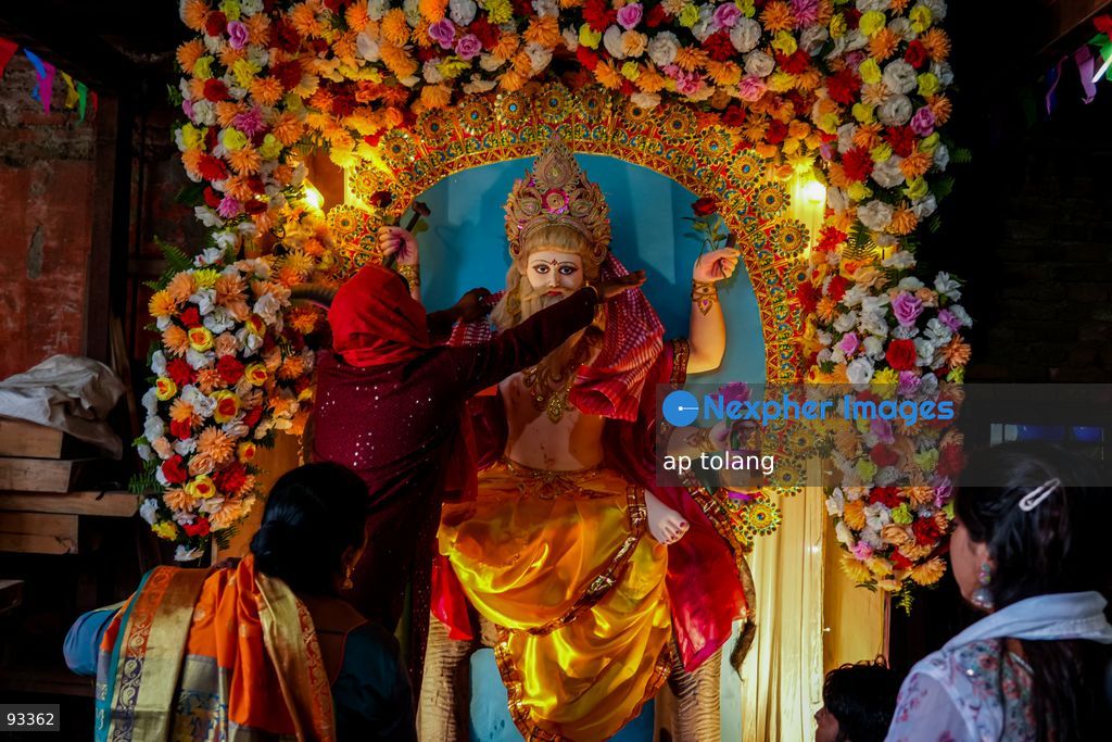 Lalitpur, Nepal - Septermber 17, 2026: Hindu devotees perform traditional rituals and prayers during Bishwakarma Puja, a festival dedicated to Lord Bishwakarma, in Lalitpur, Nepal. The festival is observed by worshipping tools, machinery, vehicles and equipment as devotees seek blessings for safety, prosperity and success. (Photo by ap tolang/Nexpher Images)
