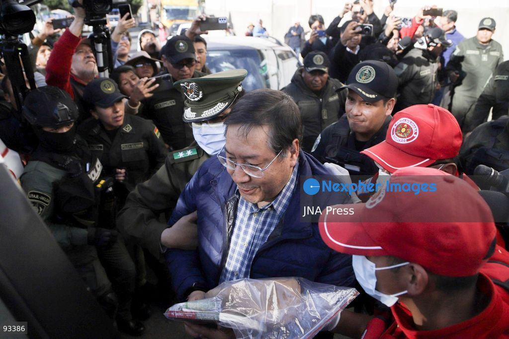 LA PAZ, BOLIVIA, SEPTEMBER 16, 2026: Former Bolivian President Luis Arce leaves San Pedro prison under police escort before being transferred to Hospital Arco Iris in La Paz for specialized medical treatment. The transfer was authorized by a court order, with Arce remaining under police custody during his hospitalization. Photo by Andres Balcazar / JNA Press. (Photo by Andres Balcazar/JNA Press via Nexpher Images)