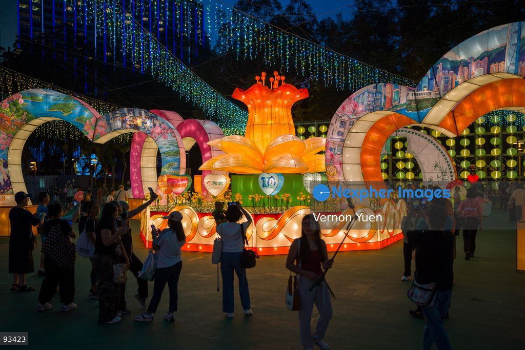 Visitors viewing the Mid Autumn Festival Lights at Victoria Park on September 17, 2026 in Hong Kong. (Photo by Vernon Yuen/Nexpher Images)