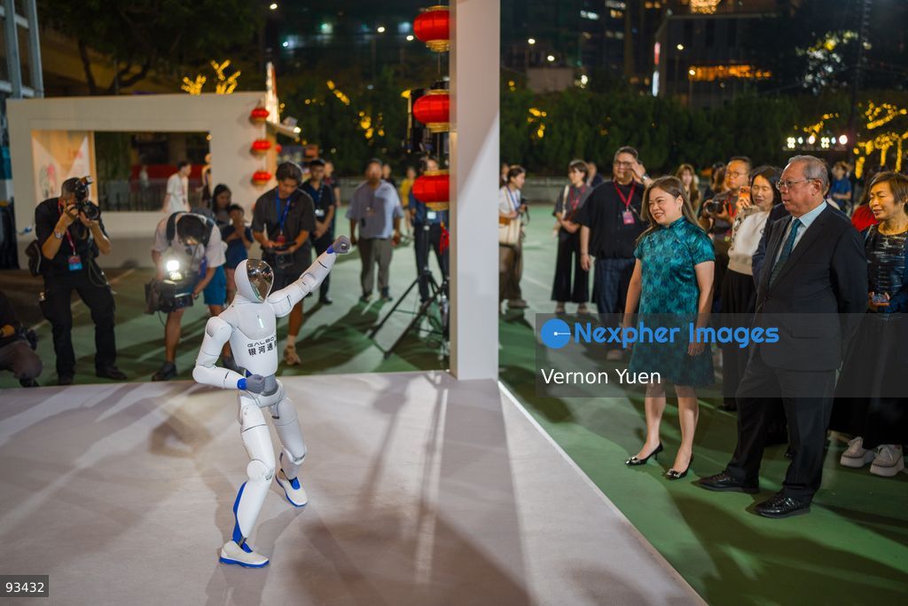 Hong Kong Secretary for Culture, Sports and Tourism Rosanna Law Shuk-pui viewing a robot dance performance at the Mid Autumn Festival Lights at Victoria Park on September 17, 2026 in Hong Kong. (Photo by Vernon Yuen/Nexpher Images)