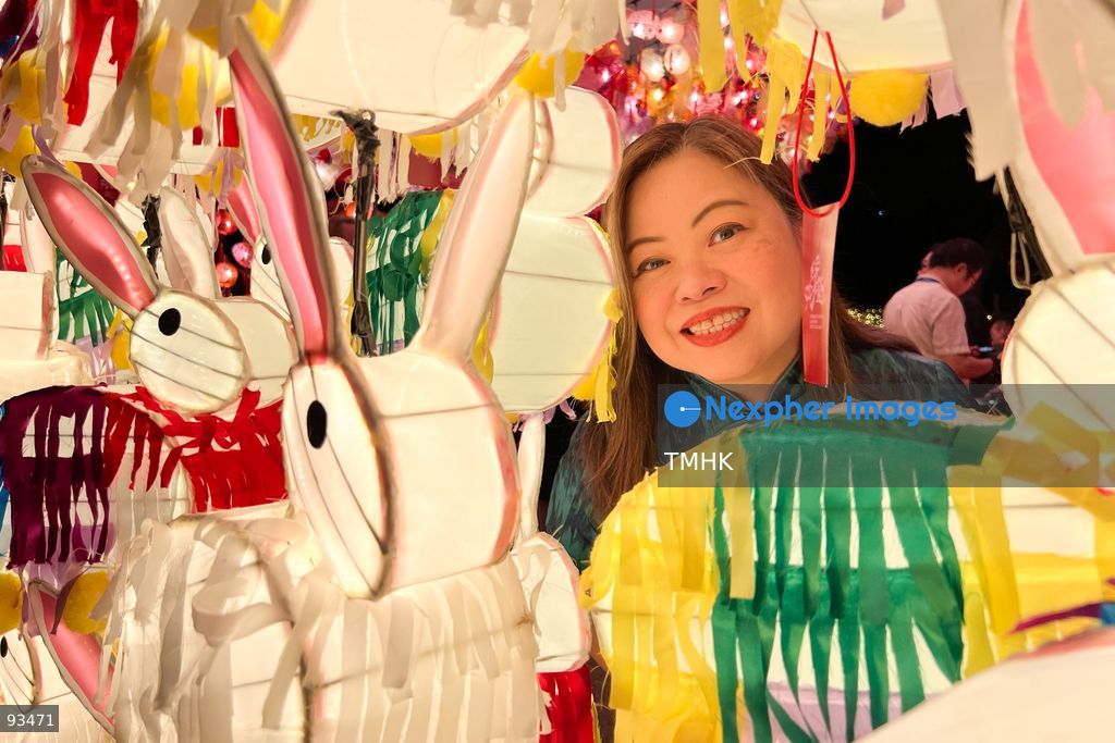 Secretary for Culture, Sports and Tourism Rosanna Law Shuk-pui poses with a festive lantern display during her visit to the "International Mid-Autumn Lantern Carnival" at Victoria Park on September 17, 2026 in Hong Kong. (Photo by Peter Tsang/TMHK via Nexpher Images)