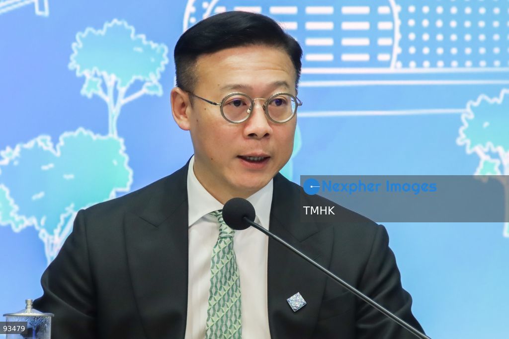 A close-up view shows Deputy Secretary for Justice Cheung Kwok-kwan speaking during a press conference on the 2026 Policy Address and the "First Five-Year Plan of Hong Kong" on September 17, 2026 in Hong Kong. Cheung outlined plans to establish a dedicated team to advance regulatory alignment across the Greater Bay Area and push forward the development of the Hong Kong International Legal Talents Training Academy building. (Photo by Gordon Choi/TMHK via Nexpher Images)