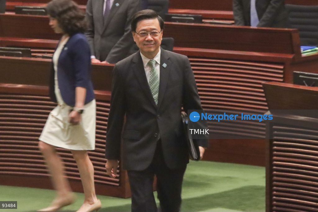 Hong Kong Chief Executive John Lee Ka-chiu arrives at the Legislative Council chamber to attend the Chief Executive's Interactive Exchange Question and Answer Session on the 2026 Policy Address and the "First Five-Year Plan of Hong Kong" on September 17, 2026 in Hong Kong. (Photo by Gordon Choi/TMHK via Nexpher Images)