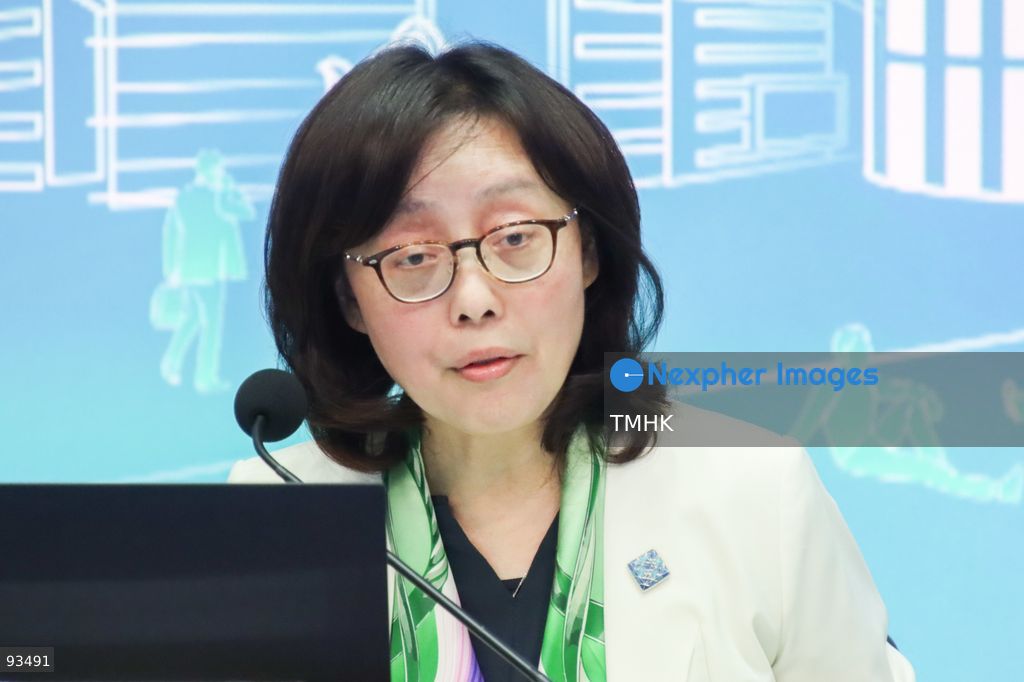 A close-up view shows Secretary for Development Bernadette Linn Hon-ho speaking during a press conference on Northern Metropolis initiatives on September 17, 2026 in Hong Kong. Linn announced that work has commenced across all nine New Development Areas in the Northern Metropolis, with funding applications for Ngau Tam Mei coming soon and tender invitations for the Fanling North pilot area expected by the end of the year. (Photo by Gordon Choi/TMHK via Nexpher Images)