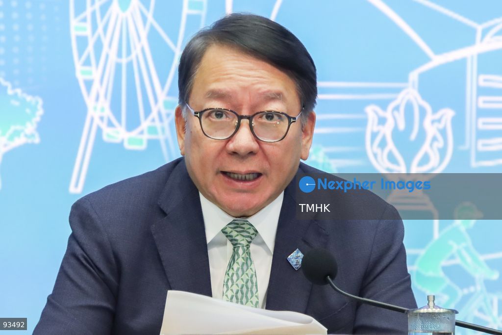 A close-up view shows Chief Secretary for Administration Chan Kwok-ki speaking during a press conference on coordinating development and security initiatives in the 2026 Policy Address and the "First Five-Year Plan of Hong Kong" on September 17, 2026 in Hong Kong. Chan stated that the government will advance the first phase of an "Artificial Intelligence City Brain" to integrate inter-departmental big data for flood and risk prevention, emphasizing that the system aims to enhance urban governance rather than monitor citizens or enforce laws. (Photo by Gordon Choi/TMHK via Nexpher Images)