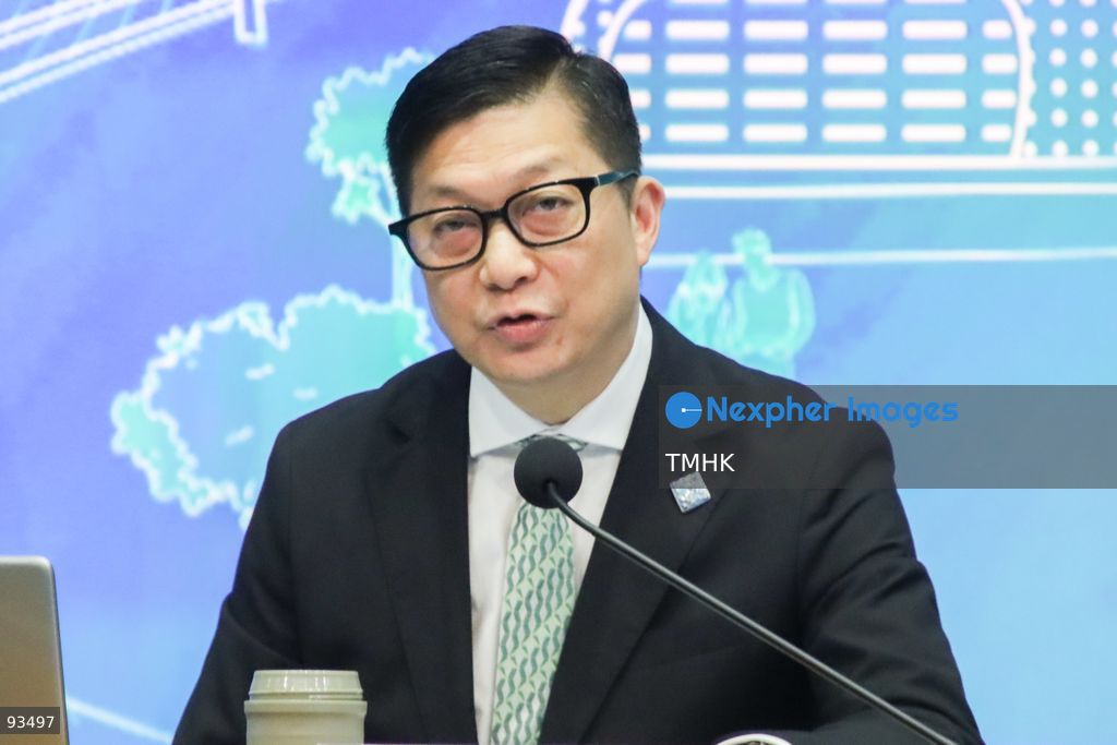 A close-up view shows Secretary for Security Chris Tang Ping-keung speaking during a press conference on coordinating development and security initiatives on September 17, 2026 in Hong Kong. Tang outlined security measures including promoting national security materials in kindergartens, expanding AI technology across disciplined services, and piloting sensorless clearance for private cars at the Hong Kong-Zhuhai-Macao Bridge by the end of the year. (Photo by Gordon Choi/TMHK via Nexpher Images)