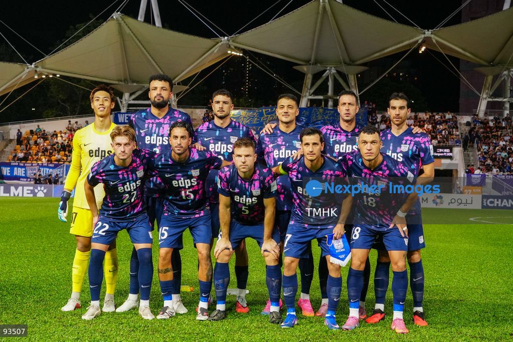 Starting players of Kitchee pose for a team photograph ahead of the AFC Champions League Two group stage match against Gangwon FC at Mong Kok Stadium on September 17, 2026 in Hong Kong. (Photo by Zulu Lo/TMHK via Nexpher Images)