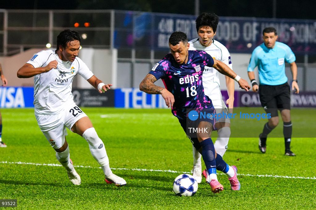 A general view shows second-half match action between Kitchee and Gangwon FC during their AFC Champions League Two group stage fixture at Mong Kok Stadium on September 17, 2026 in Hong Kong. Kitchee played with ten men following a red card shown to Ruslan Mingazov, with the match eventually ending in a goalless draw. (Photo by Zulu Lo/TMHK via Nexpher Images)