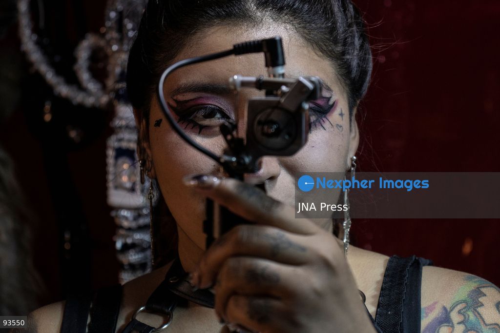 LA PAZ, BOLIVIA, SEPTEMBER 17, 2026: Bolivian tattoo artist Daniela Artemis poses in La Paz wearing a fusion of traditional Andean pollera clothing and Gothic-inspired fashion. Known as the “Cholita Tattoo Artist,” Artemis draws inspiration from the clothing worn by her Aymara ancestors and incorporates Andean identity into her personal style and tattoo designs. Through her work, she seeks to celebrate the culture and heritage of Bolivia’s cholitas while presenting it through contemporary artistic expression. Photo by Brian Ronaldo Delgadillo Garzofino / JNA Press. (Photo by Brian Ronaldo Delgadillo Garzofi/JNA Press via Nexpher Images)