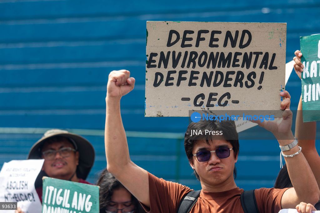 QUEZON CITY, PHILIPPINES, SEPTEMBER 17, 2026: Environmental defenders and Indigenous groups gather outside Camp Crame in Quezon City to protest police actions against communities opposing mining exploration in Kasibu, Nueva Vizcaya. The demonstration follows the August 28 police dispersal of an anti-mining barricade in Barangay Paquet, where 11 protesters were arrested during a dispute over the entry of North Luzon Mineral Resources Corporation for mineral exploration. The 11 were later released on bail, while charges against them remain pending. Photo by Chares Edmon / JNA Press. (Photo by Charles Edmon S. Perez/JNA Press via Nexpher Images)