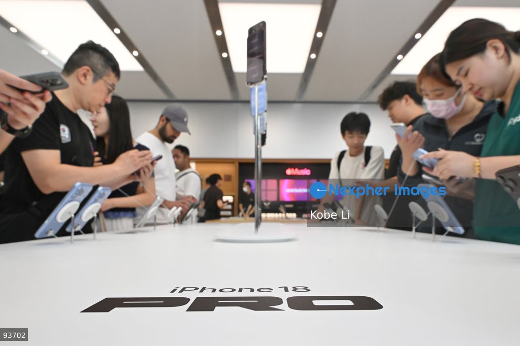 Iphone 18 Pro on display at an apple store on the first day on sale of the iphone 18 pro on September 18, 2026 in Hong Kong. (Photo by Kobe Li/Nexpher Images)