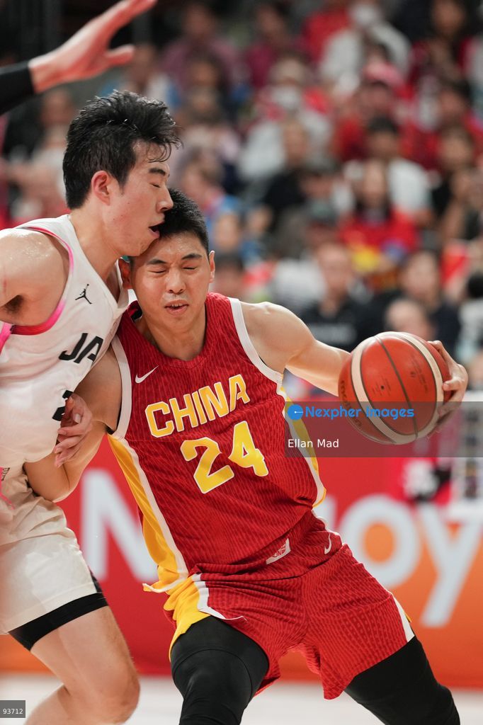 Cui Yongxi of team China reacts during the Japan vs China Semi Finals Basketball game at the 2026 Asian Games on September 18, 2026 in Nagoya, Japan. (Photo by Ellan Mad/Nexpher Images)
