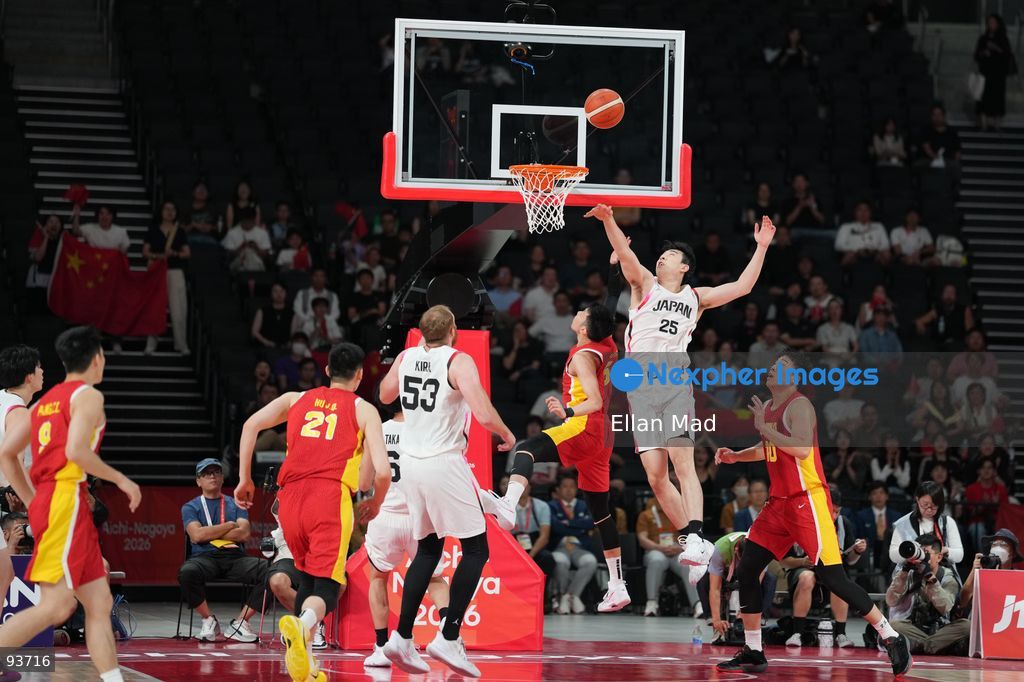 Yuto Kawashima attempt a score during the Japan vs China Semi Finals Basketball game at the 2026 Asian Games on September 18, 2026 in Nagoya, Japan. (Photo by Ellan Mad/Nexpher Images)