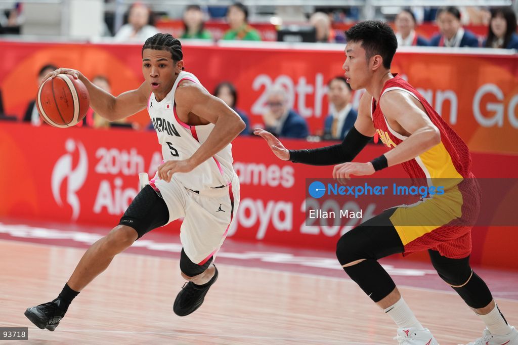 John Harper Jr of team Japan during the Japan vs China Semi Finals Basketball game at the 2026 Asian Games on September 18, 2026 in Nagoya, Japan. (Photo by Ellan Mad/Nexpher Images)