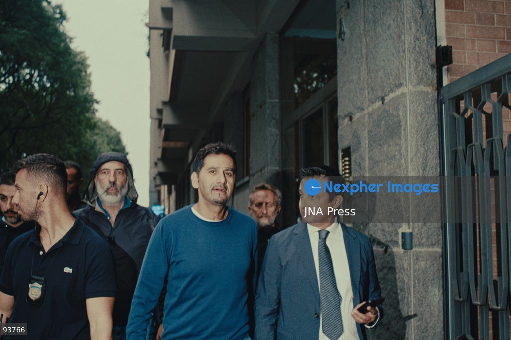 TURIN, ITALY, SEPTEMBER 18, 2026: Demonstrators confront a man during a protest against Futuro Nazionale leader Roberto Vannacci near the NH Hotel in Turin, where Vannacci was attending a conference on urban security organized by the FSP police union. Protesters said the man had insulted participants, while he denied insulting them and said the confrontation began after he asked about a Palestinian flag. Digos officers intervened as demonstrators followed the man away from the protest. Photo by Julian Nelaj / JNA Press. (Photo by Julian Nelaj/JNA Press via Nexpher Images)