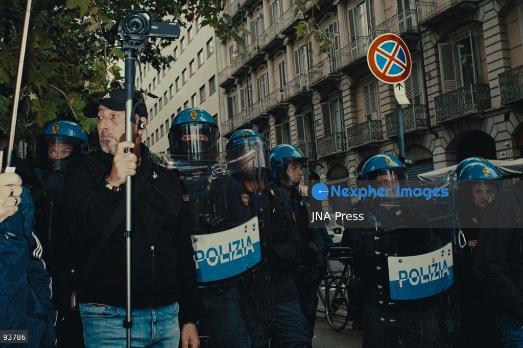 TURIN, ITALY, SEPTEMBER 18, 2026: Demonstrators march through central Turin during a protest against the presence of Roberto Vannacci, leader of Futuro Nazionale, who was attending a conference on urban security at the NH Torino Centro hotel. The demonstration began as a picket near the venue before protesters marched through surrounding streets amid a heavy police presence. The conference, organized by the FSP police union, had initially been presented as professional training for police officers before Italy’s Department of Public Security clarified that it was a union initiative and would not qualify as professional training. Photo by Julian Nelaj / JNA Press. (Photo by Julian Nelaj/JNA Press via Nexpher Images)