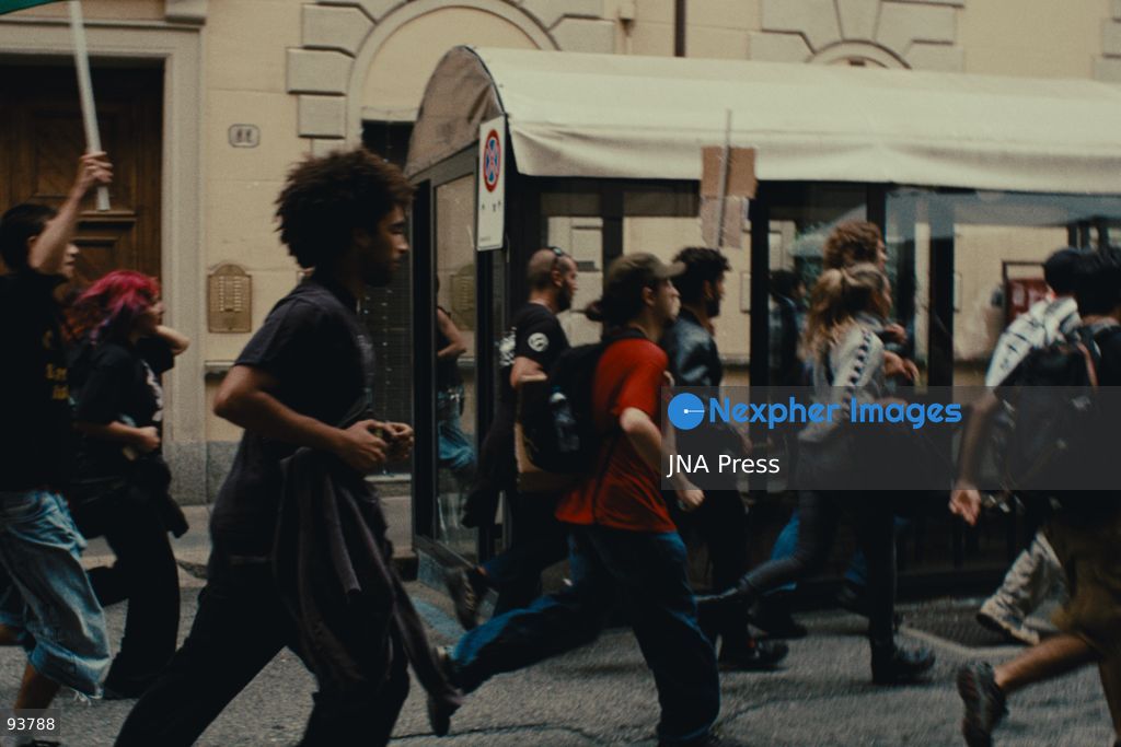 TURIN, ITALY, SEPTEMBER 18, 2026: Demonstrators march through central Turin during a protest against the presence of Roberto Vannacci, leader of Futuro Nazionale, who was attending a conference on urban security at the NH Torino Centro hotel. The demonstration began as a picket near the venue before protesters marched through surrounding streets amid a heavy police presence. The conference, organized by the FSP police union, had initially been presented as professional training for police officers before Italy’s Department of Public Security clarified that it was a union initiative and would not qualify as professional training. Photo by Julian Nelaj / JNA Press. (Photo by Julian Nelaj/JNA Press via Nexpher Images)