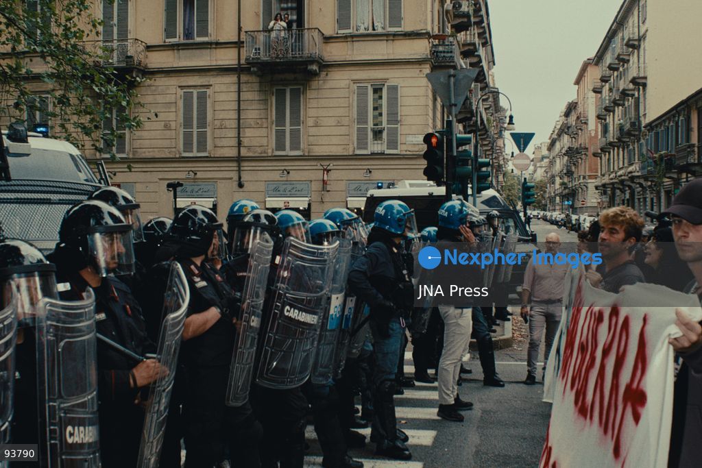 TURIN, ITALY, SEPTEMBER 18, 2026: Demonstrators march through central Turin during a protest against the presence of Roberto Vannacci, leader of Futuro Nazionale, who was attending a conference on urban security at the NH Torino Centro hotel. The demonstration began as a picket near the venue before protesters marched through surrounding streets amid a heavy police presence. The conference, organized by the FSP police union, had initially been presented as professional training for police officers before Italy’s Department of Public Security clarified that it was a union initiative and would not qualify as professional training. Photo by Julian Nelaj / JNA Press. (Photo by Julian Nelaj/JNA Press via Nexpher Images)