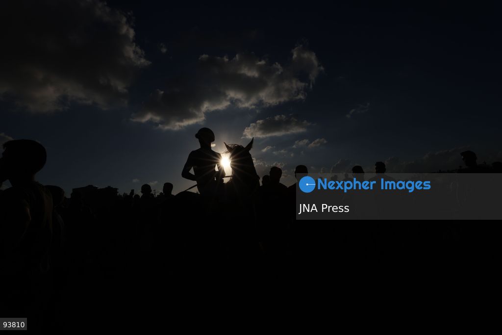 AL-MAJD, HEBRON, OCCUPIED WEST BANK, SEPTEMBER 18, 2026: Palestinian riders compete in a race featuring purebred Arabian horses in the village of Al-Majd, near Dura, south of Hebron, as local equestrian activities resume following a suspension during the war in Gaza. Photo by Mosab Shawer / JNA Press. (Photo by Mosab shawer/JNA Press via Nexpher Images)