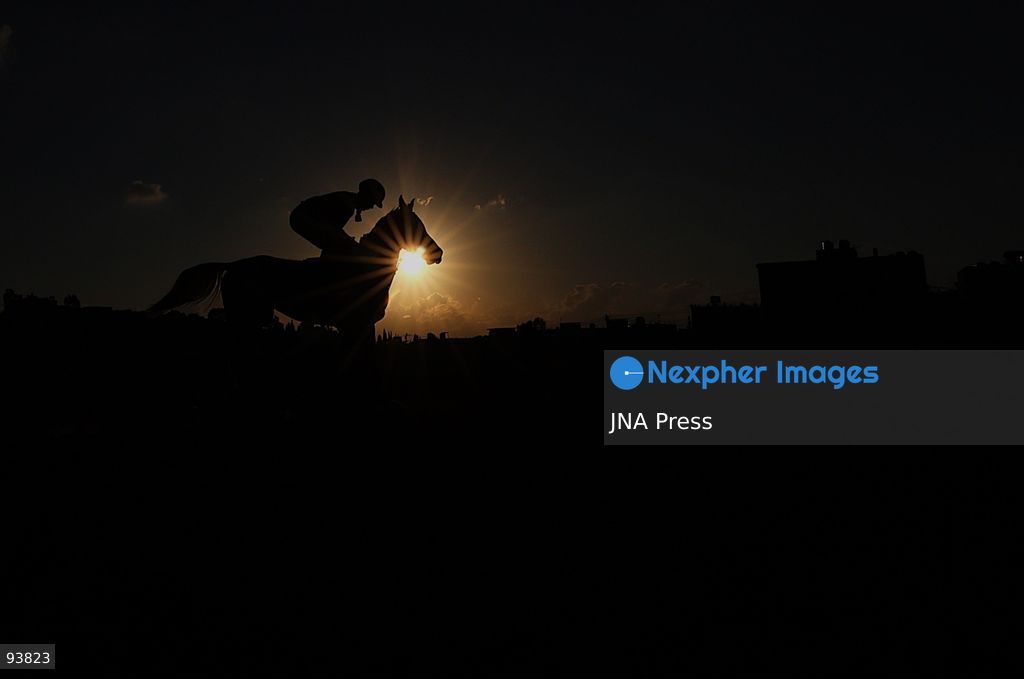 AL-MAJD, HEBRON, OCCUPIED WEST BANK, SEPTEMBER 18, 2026: Palestinian riders compete in a race featuring purebred Arabian horses in the village of Al-Majd, near Dura, south of Hebron, as local equestrian activities resume following a suspension during the war in Gaza. Photo by Mosab Shawer / JNA Press. (Photo by Mosab shawer/JNA Press via Nexpher Images)