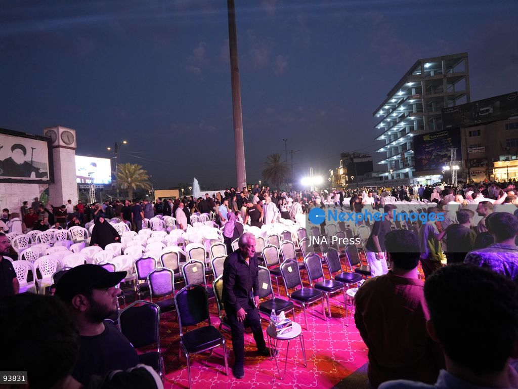 BAGHDAD, IRAQ, SEPTEMBER 18, 2026: Visitors attend the third edition of the Book Festival at Muzaffar Square in Sadr City, eastern Baghdad. Organizers distributed 12,000 books free of charge during the event, which aims to encourage reading and make books more accessible to the local community. Photo by Muntazer Sahip/ JNA Press. (Photo by Muntazer Uday Sahib/JNA Press via Nexpher Images)