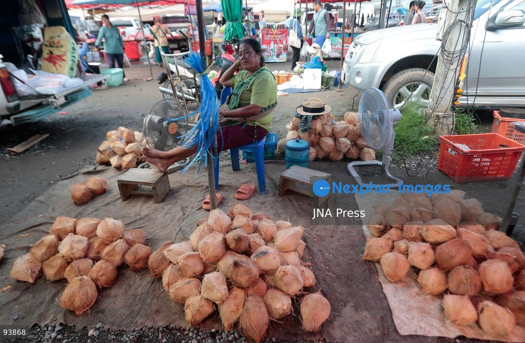 NAKHON SAWAN, THAILAND, SEPTEMBER 18, 2026: A fruit vendor waits for customers at a fresh market in Nakhon Sawan province, north of Bangkok. Photo by Chaiwat Subprasom/ JNA Press. (Photo by Chaiwat Subprasom/JNA Press via Nexpher Images)