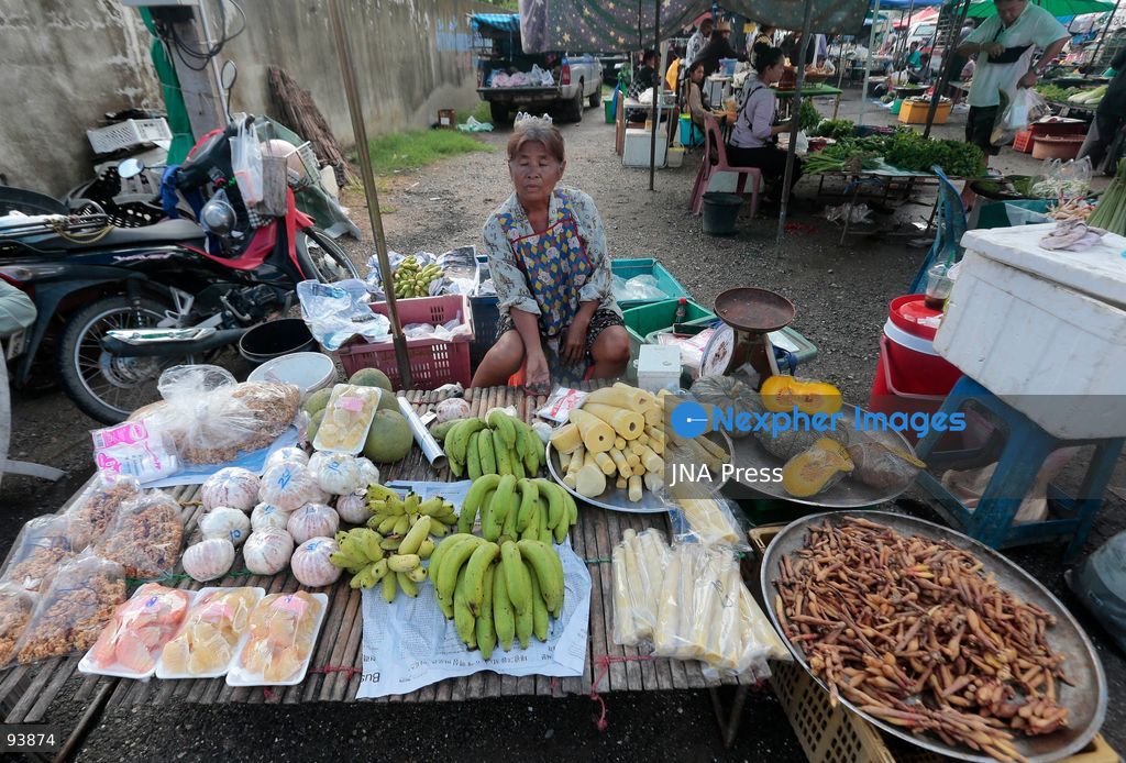 NAKHON SAWAN, THAILAND, SEPTEMBER 18, 2026: A fruit vendor waits for customers at a fresh market in Nakhon Sawan province, north of Bangkok. Photo by Chaiwat Subprasom/ JNA Press. (Photo by Chaiwat Subprasom/JNA Press via Nexpher Images)
