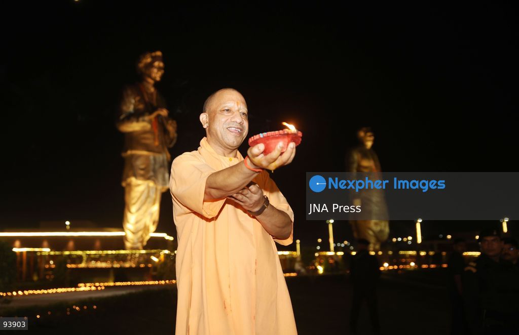 LUCKNOW, INDIA, SEPTEMBER 17, 2026: Thousands of earthen lamps illuminate Rashtra Prerna Sthal in Lucknow during an event marking Indian Prime Minister Narendra Modi’s 76th birthday. Organizers said approximately 350,000 lamps were lit during the celebration. Photo by Jitendra Prakash / JNA Press. (Photo by Jitendra Prakash/JNA Press via Nexpher Images)