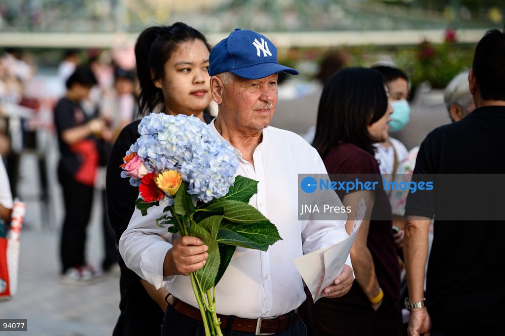 BANGKOK, THAILAND, SEPTEMBER 19, 2026: Visitors attend the Bangkok Flower Festival 2026 at Yodpiman River Walk in the Pak Khlong Talat flower market district along the Chao Phraya River. The inaugural festival, organized by Awakening and Yodpiman River Walk, features floral displays, art exhibitions, workshops, markets and food-related activities. The 10-day event runs from September 18 to 27. Photo by Watsawat Koktabtim / JNA Press. (Photo by Watsawat Koktabtim/JNA Press via Nexpher Images)