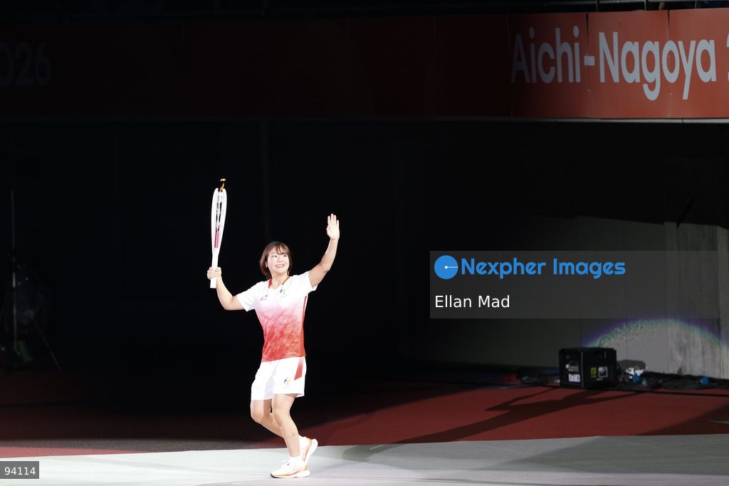 Akari Fujinami, Japanese freestyle wrestler carrying the torch at the 2026 Asian Games opening ceremony on September 19, 2026 in Nagoya, Japan (Photo by Ellan Mad/Nexpher Images)