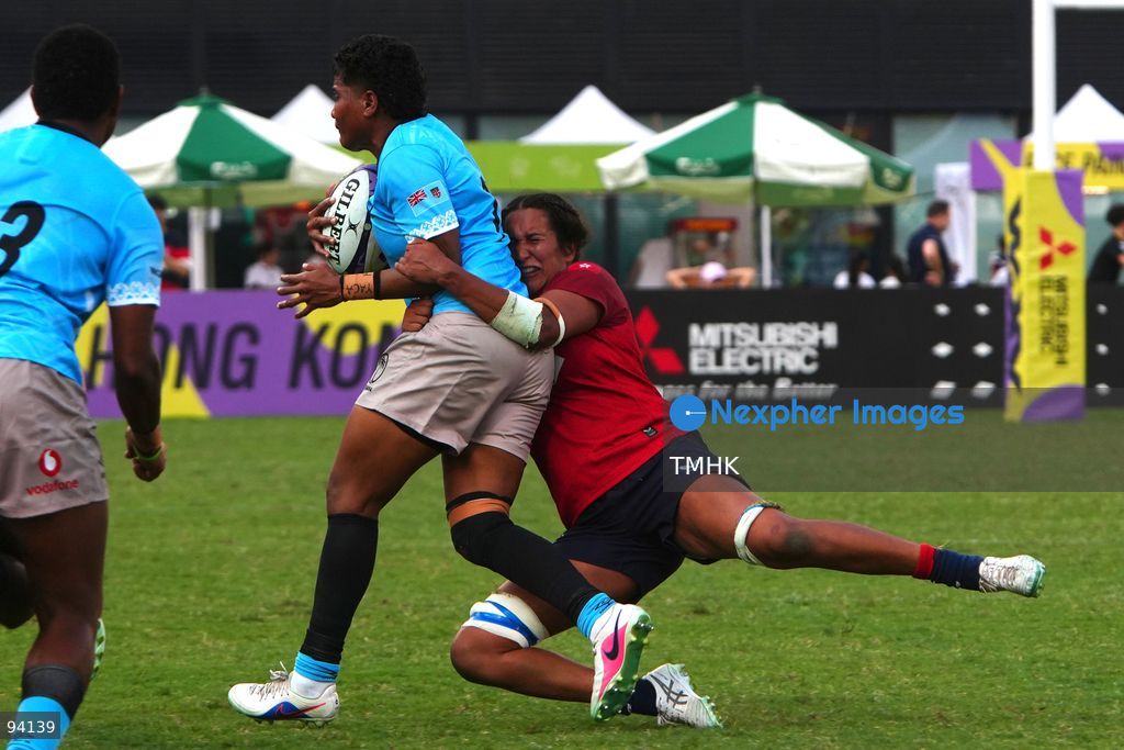 A general view shows match action between Hong Kong, China and Fiji during their Round 2 fixture of the 2026 WXV Global Series at Kai Tak Youth Sports Ground on September 19, 2026 in Hong Kong. Hong Kong, China fought hard in the second half but fell 26-54 to Fiji. (Photo by Zulu Lo/TMHK via Nexpher Images)