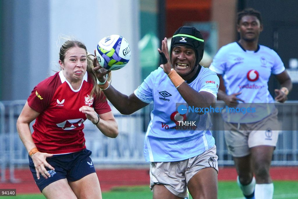 A general view shows match action between Hong Kong, China and Fiji during their Round 2 fixture of the 2026 WXV Global Series at Kai Tak Youth Sports Ground on September 19, 2026 in Hong Kong. Hong Kong, China fought hard in the second half but fell 26-54 to Fiji. (Photo by Zulu Lo/TMHK via Nexpher Images)