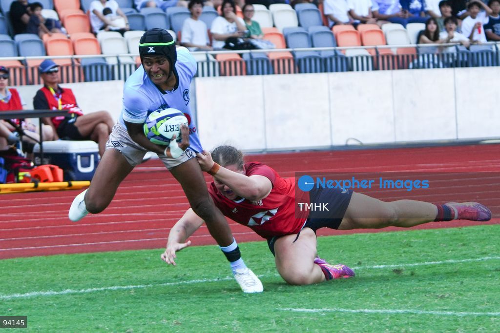 A general view shows match action between Hong Kong, China and Fiji during their Round 2 fixture of the 2026 WXV Global Series at Kai Tak Youth Sports Ground on September 19, 2026 in Hong Kong. Hong Kong, China fought hard in the second half but fell 26-54 to Fiji. (Photo by Zulu Lo/TMHK via Nexpher Images)