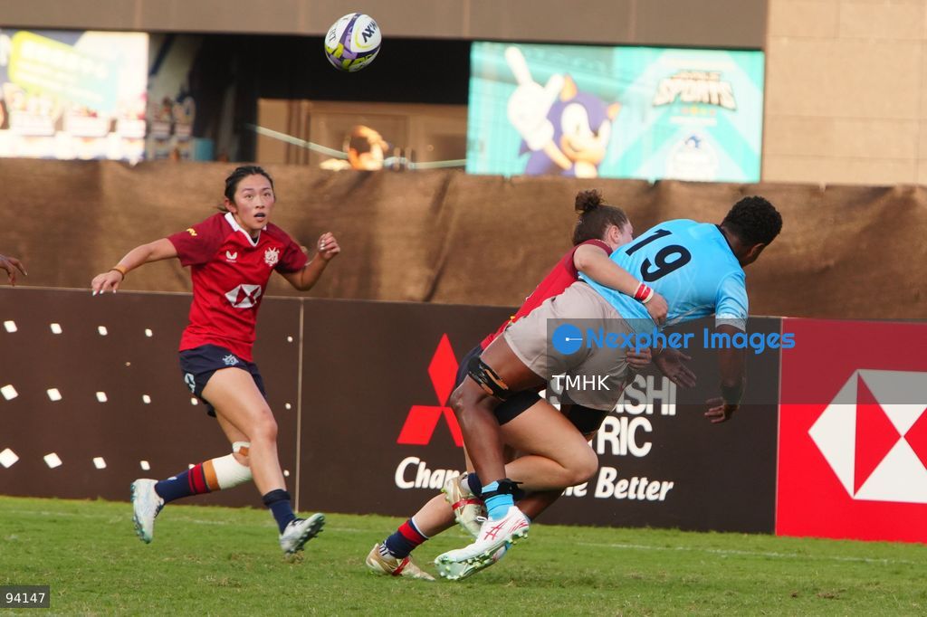 A general view shows match action between Hong Kong, China and Fiji during their Round 2 fixture of the 2026 WXV Global Series at Kai Tak Youth Sports Ground on September 19, 2026 in Hong Kong. Hong Kong, China fought hard in the second half but fell 26-54 to Fiji. (Photo by Zulu Lo/TMHK via Nexpher Images)