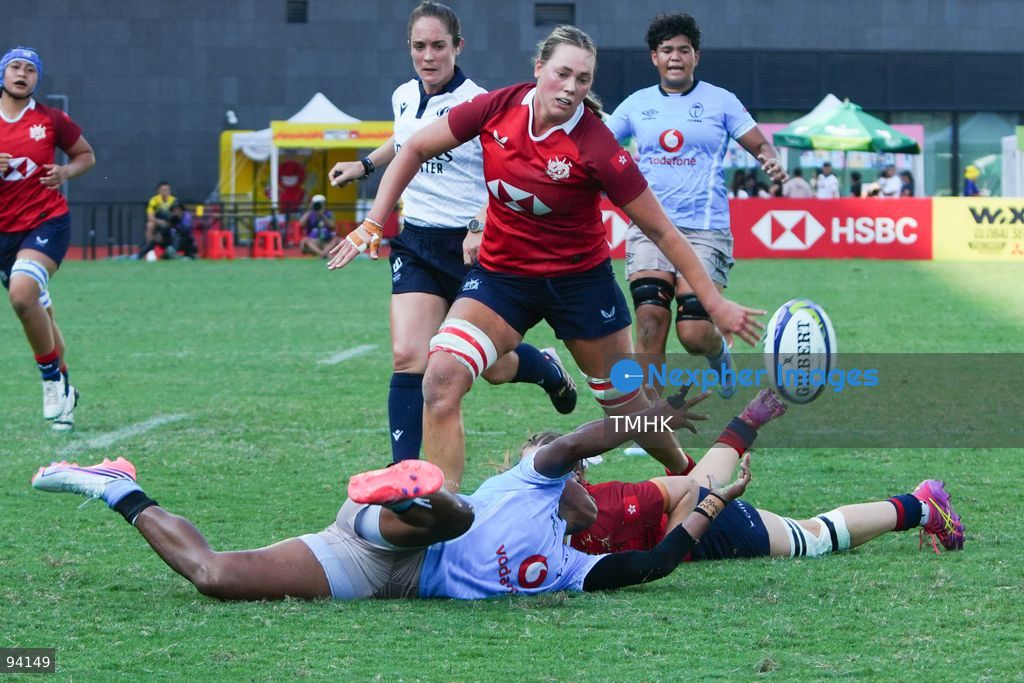 A general view shows match action between Hong Kong, China and Fiji during their Round 2 fixture of the 2026 WXV Global Series at Kai Tak Youth Sports Ground on September 19, 2026 in Hong Kong. Hong Kong, China fought hard in the second half but fell 26-54 to Fiji. (Photo by Zulu Lo/TMHK via Nexpher Images)