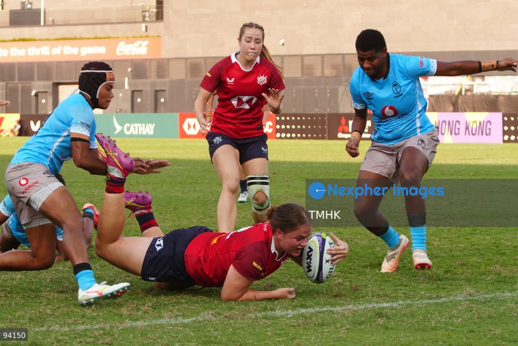 A general view shows match action between Hong Kong, China and Fiji during their Round 2 fixture of the 2026 WXV Global Series at Kai Tak Youth Sports Ground on September 19, 2026 in Hong Kong. Hong Kong, China fought hard in the second half but fell 26-54 to Fiji. (Photo by Zulu Lo/TMHK via Nexpher Images)