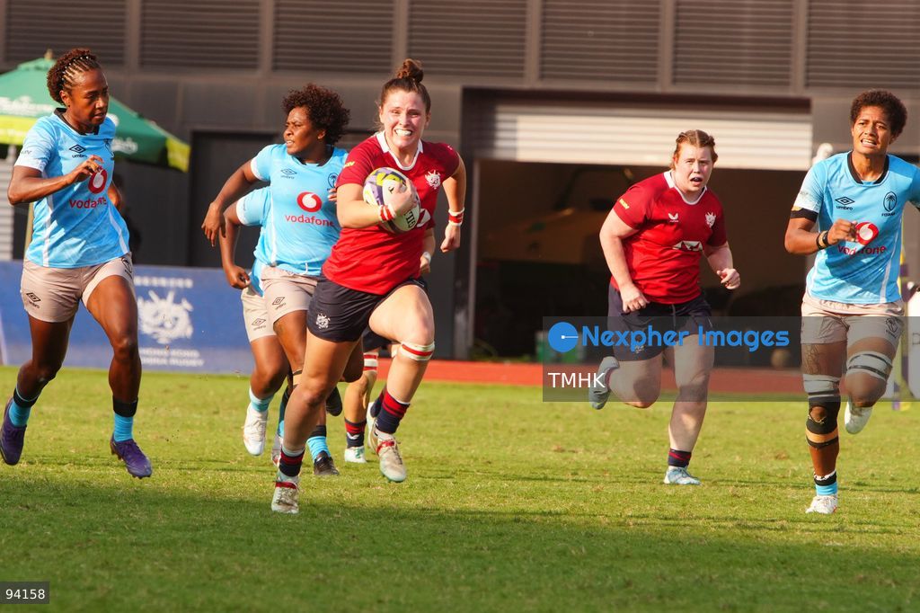 A general view shows match action between Hong Kong, China and Fiji during their Round 2 fixture of the 2026 WXV Global Series at Kai Tak Youth Sports Ground on September 19, 2026 in Hong Kong. Hong Kong, China fought hard in the second half but fell 26-54 to Fiji. (Photo by Zulu Lo/TMHK via Nexpher Images)