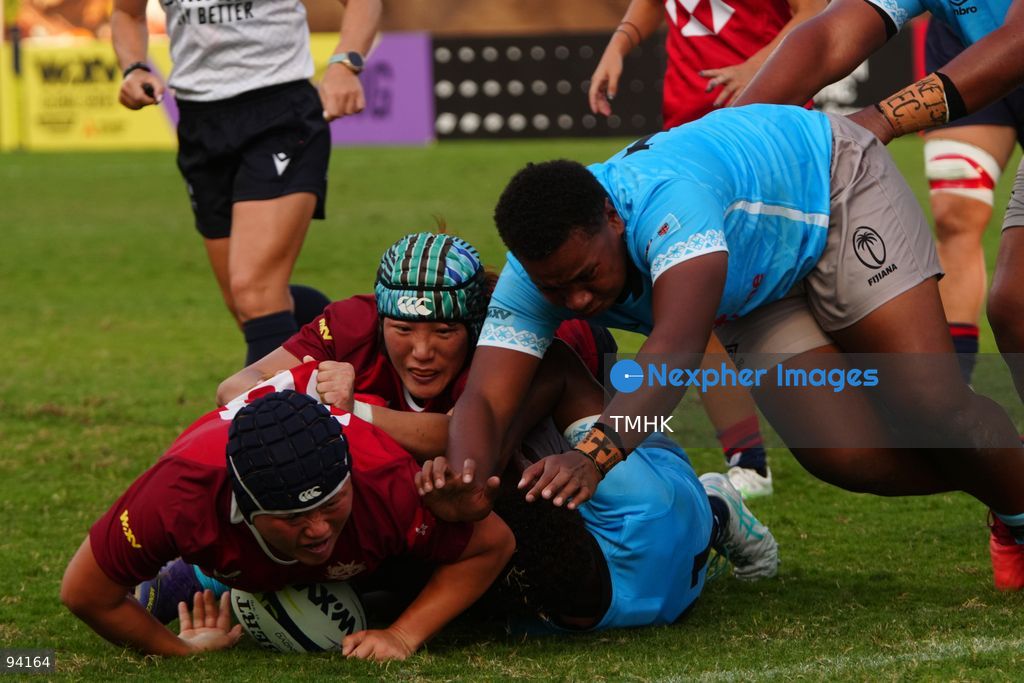 A general view shows match action between Hong Kong, China and Fiji during their Round 2 fixture of the 2026 WXV Global Series at Kai Tak Youth Sports Ground on September 19, 2026 in Hong Kong. Hong Kong, China fought hard in the second half but fell 26-54 to Fiji. (Photo by Zulu Lo/TMHK via Nexpher Images)