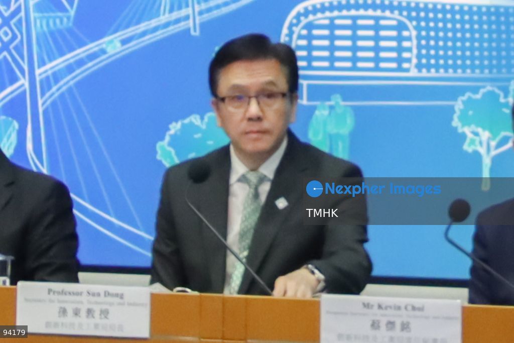 A close-up view shows Secretary for Innovation, Technology and Industry Professor Sun Dong speaking during a press conference on the 2026 Policy Address and the "First Five-Year Plan of Hong Kong" on September 18, 2026 in Hong Kong. (Photo by Gordon Choi/TMHK via Nexpher Images)