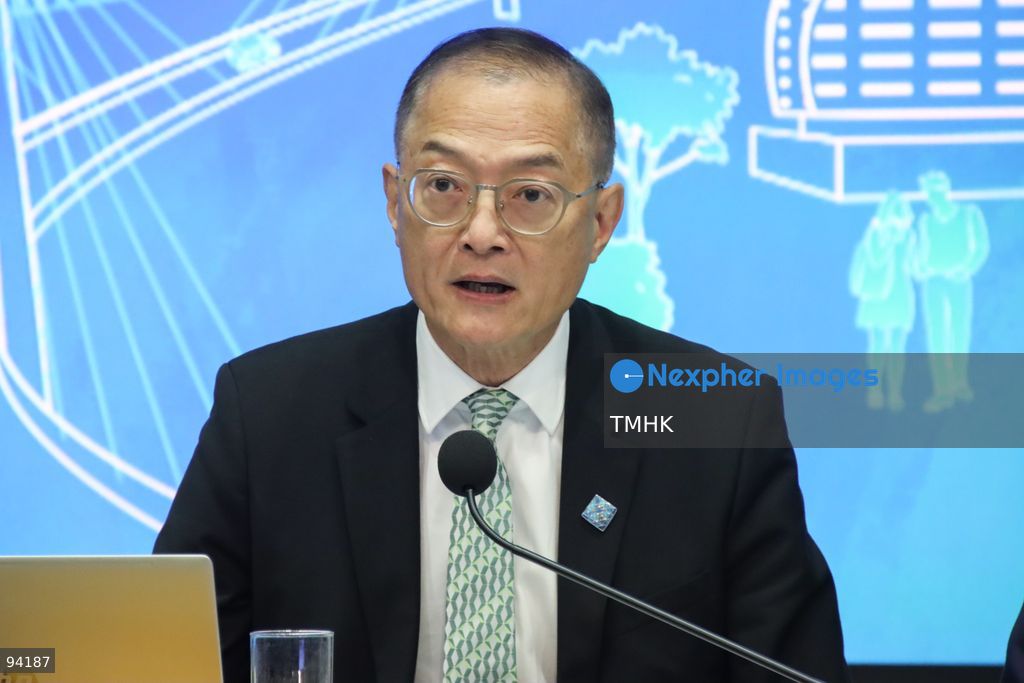 A close-up view shows Secretary for Health Professor Lo Chung-mau speaking during a press conference on the 2026 Policy Address and the "First Five-Year Plan of Hong Kong" on September 18, 2026 in Hong Kong. (Photo by Gordon Choi/TMHK via Nexpher Images)