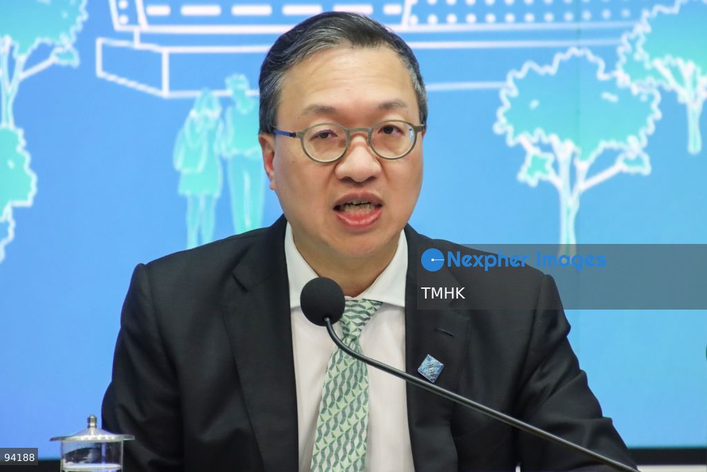 A close-up view shows Secretary for Justice Paul Lam Ting-kwok speaking during a press conference on the 2026 Policy Address and the "First Five-Year Plan of Hong Kong" on September 18, 2026 in Hong Kong. (Photo by Gordon Choi/TMHK via Nexpher Images)