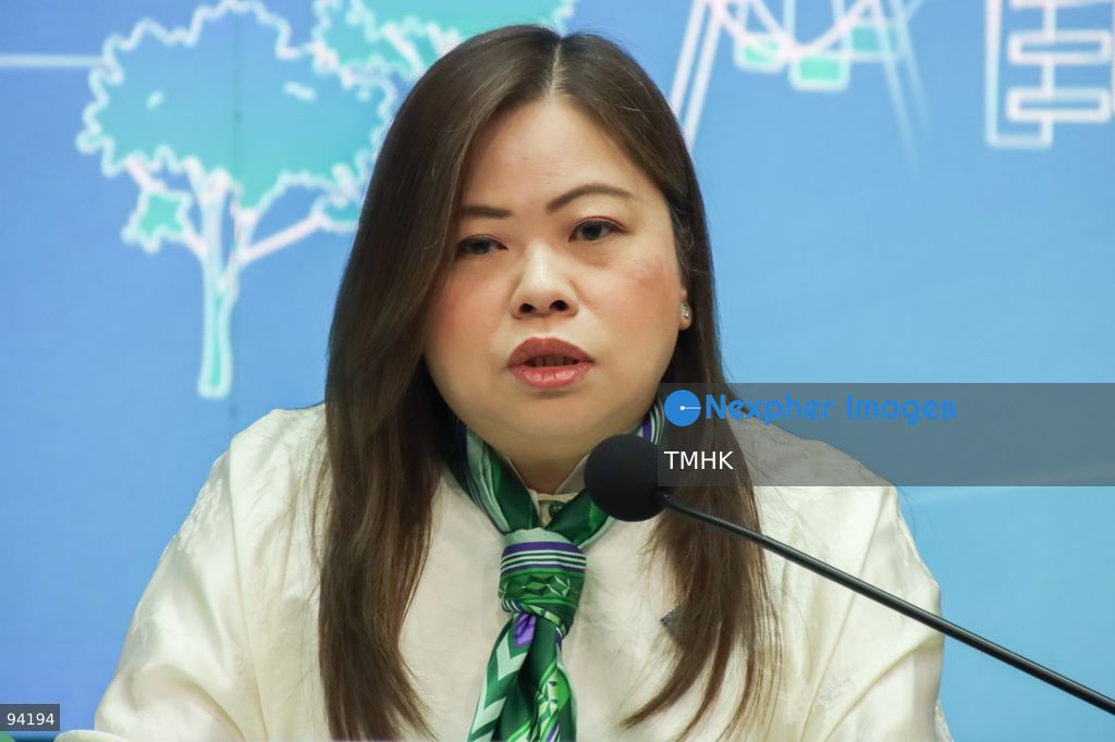 A close-up view shows Secretary for Culture, Sports and Tourism Rosanna Law Shuk-pui speaking during a press conference on the 2026 Policy Address and the "First Five-Year Plan of Hong Kong" on September 19, 2026 in Hong Kong. (Photo by Gordon Choi/TMHK via Nexpher Images)