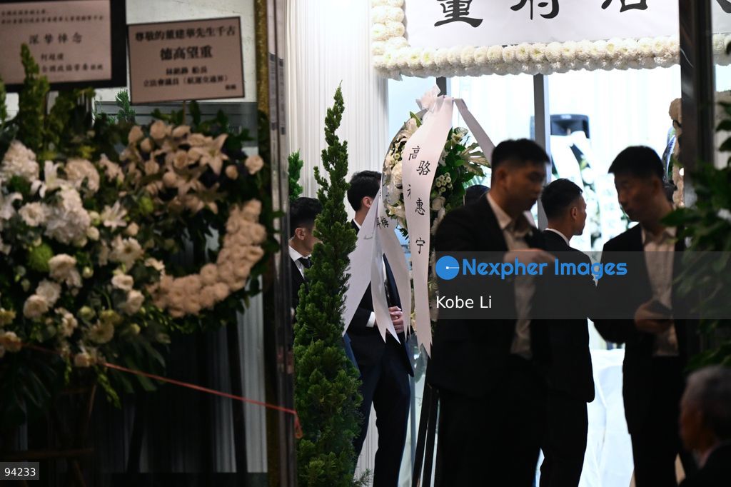 Staff setting decoration at the Hong Kong Funeral Home in North Point on September 19, 2026 in Hong Kong. Today, the public memorial ceremony for Hong Kong's first Chief Executive, Tung Chee-hwa at the Hong Kong Funeral Home in North Point. (Photo by Kobe Li/Nexpher Images)