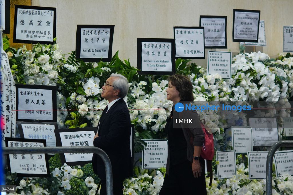 Political figures and business leaders arrive at the Hong Kong Funeral Home in North Point to pay their respects during the wake for former Chief Executive Tung Chee-hwa on September 19, 2026 in Hong Kong. (Photo by Zulu Lo/TMHK via Nexpher Images)