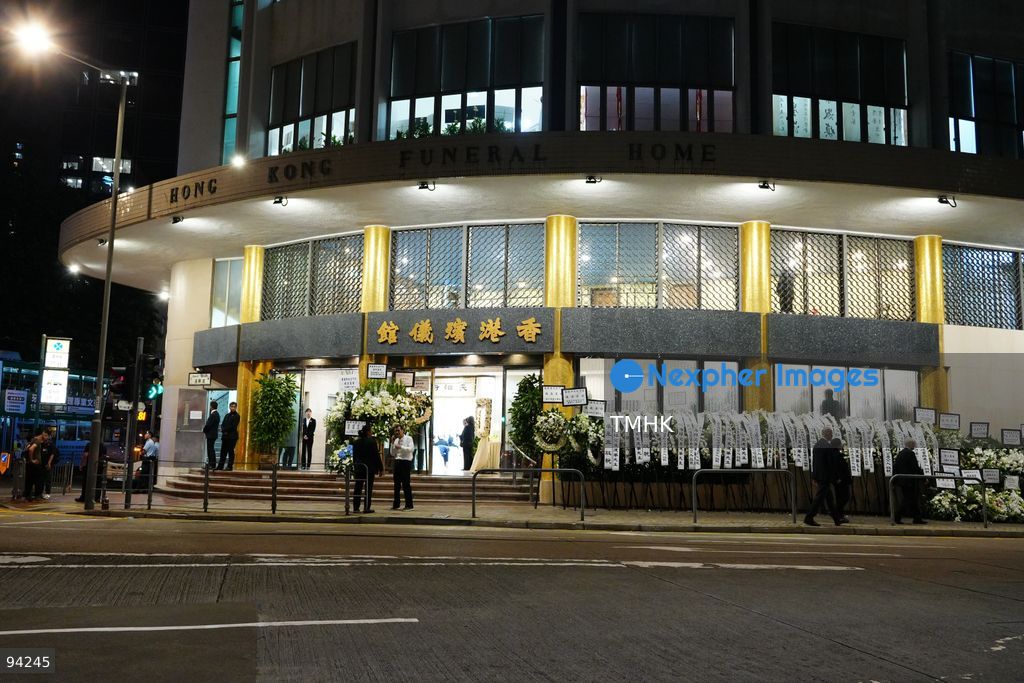 A wide view shows the exterior of the Hong Kong Funeral Home in North Point where the wake for former Chief Executive Tung Chee-hwa is held on September 19, 2026 in Hong Kong. Tung, the first Chief Executive of the Hong Kong Special Administrative Region and former vice chairman of the National Committee of the Chinese People's Political Consultative Conference (CPPCC), passed away on September 8 at the age of 89. (Photo by Zulu Lo/TMHK via Nexpher Images)