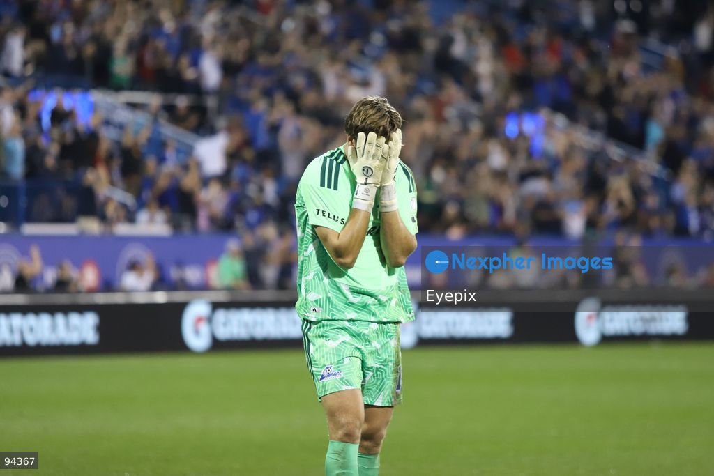 Sébastian Breza #1 of CF Montreal reacts during semi-final match of the Canadian Championship between CF Montreal and Vancouver Whitecaps FC at Saputo Stadium. on September 16, 2026 in Montreal, Canada. (Photo by Horacio Zamora/ Eyepix Group) (Photo by Horacio Zamora/ Eyepix Group/Eyepix via Nexpher Images)