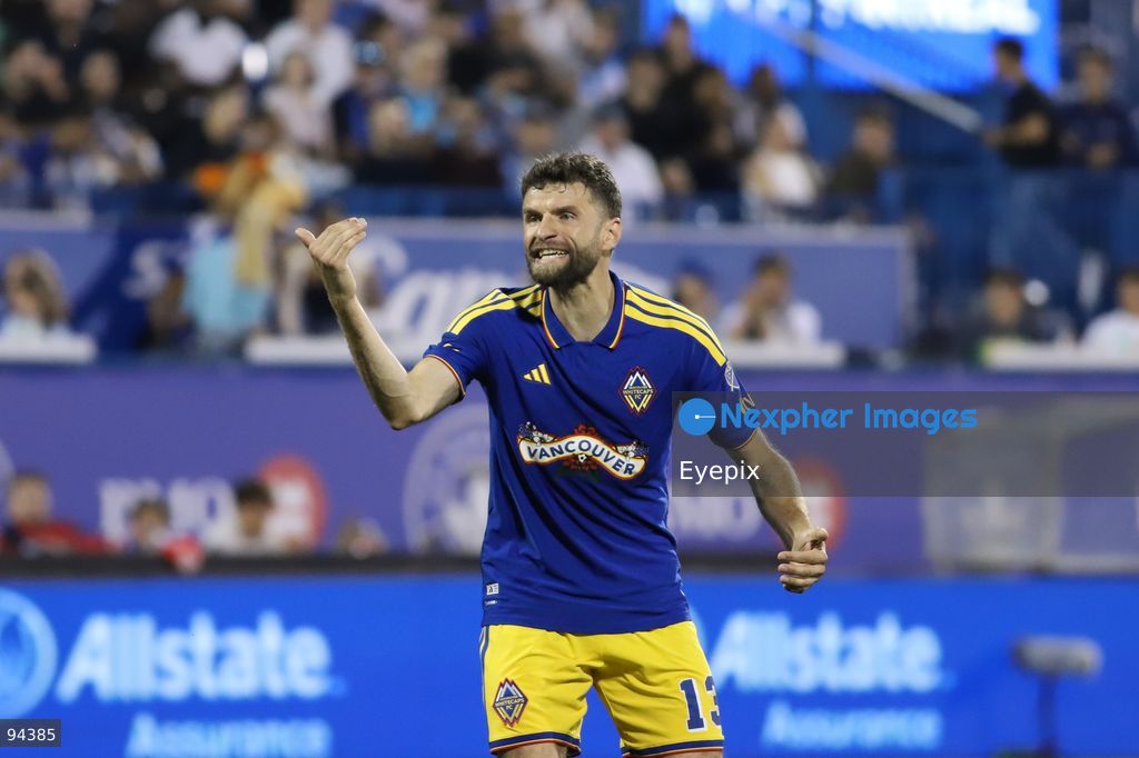 Thomas Muller #13 of Vancouver Whitecaps FC reacts during semi-final match of the Canadian Championship between CF Montreal and Vancouver Whitecaps FC at Saputo Stadium. on September 16, 2026 in Montreal, Canada. (Photo by Horacio Zamora/ Eyepix Group) (Photo by Horacio Zamora/ Eyepix Group/Eyepix via Nexpher Images)