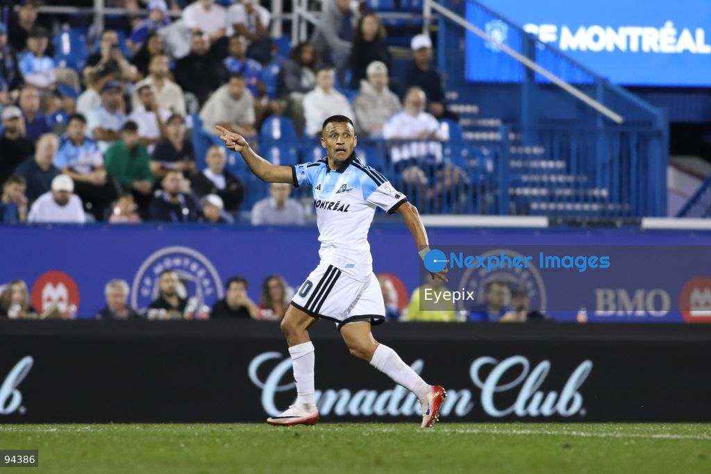 Alexis Sánchez #10 of CF Montreal reacts during semi-final match of the Canadian Championship between CF Montreal and Vancouver Whitecaps FC at Saputo Stadium. on September 16, 2026 in Montreal, Canada. (Photo by Horacio Zamora/ Eyepix Group) (Photo by Horacio Zamora/ Eyepix Group/Eyepix via Nexpher Images)